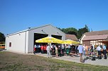 Die Kameraden der Sundh&auml;user Feuerwehr k&ouml;nnen sich nach langem warten endlich &uuml;ber ihr neues Ger&auml;tehaus freuen (Foto: Angelo Glashagel)