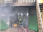 Brand in der Hintergasse in Obergebra (Foto: Feuerwehr Bleicherode)