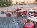 Alte Lagerhalle bannte (Foto: Feuerwehr Bleicherode) Alte Lagerhalle bannte (Foto: Feuerwehr Bleicherode)