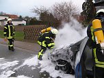 Auto brannte aus (Foto: Feuerwehr Bleicherode)