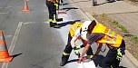 Ölspuren beseitigt (Foto: Freiwillige Feuerwehr Nordhausen-Mitte) Ölspuren beseitigt (Foto: Freiwillige Feuerwehr Nordhausen-Mitte)