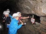 Gummistiefel, Schaufel, Sieb - an der Langen Wand waren junge Goldsucher zu Gange (Foto: L. Schubert) Gummistiefel, Schaufel, Sieb - an der Langen Wand waren junge Goldsucher zu Gange (Foto: L. Schubert)