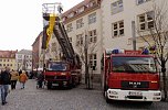 Feuerwehr auf dem Rathausplatz (Foto: Wiethoff)