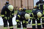 Hei&szlig;e Ausbildung im Brandcontainer (Foto: Feuerwehr Ellrich)