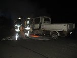 Kleintransporter brannte (Foto: Feuerwehr Bleicherode)