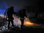 Kleintransporter brannte (Foto: Feuerwehr Bleicherode)