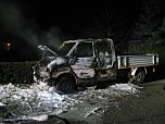 Kleintransporter brannte (Foto: Feuerwehr Bleicherode)