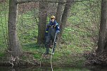 THW und Feuerwehren &uuml;bten an der Zorge (Foto: nnz)