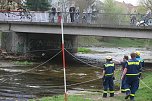THW und Feuerwehren &uuml;bten an der Zorge (Foto: nnz)