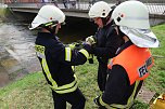 THW und Feuerwehren &uuml;bten an der Zorge (Foto: nnz)