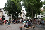 Bye, bye Oberstufe - den Beginn der Sanierung am Humboldt-Gymnasium wurde heute ausgiebig gefeiert (Foto: Angelo Glashagel)