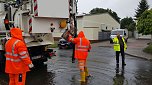 Stra&szlig;e an der Salza ist &uuml;berflutet (Foto: nnz)