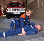 am Wochenende stellten sich Mitglieder verschiedener Jugendfeuerwehren der Pr&uuml;fung des  Leistungsabzeichens der Th&uuml;ringer Jugendfeuerwehr f&uuml;r die Altersklasse 6-9 Jahre in Silber (Foto: Pressestelle Landratsamt Nordhausen)