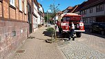 Kameradinnen und Kameraden der Freiwilligen Feuerwehr Neustadt/Osterode bew&auml;sserten erneut B&auml;ume  und Str&auml;ucher (Foto: Ch. Burkert)