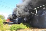 Gro&szlig;brand auf Bahnhofsgel&auml;nde (Foto: S. Dietzel)