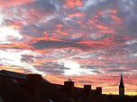 "Brennender" Himmel &uuml;ber Nordhausen (Foto: Michael M&uuml;ller)