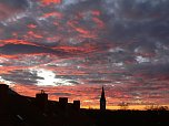 "Brennender" Himmel &uuml;ber Nordhausen (Foto: Michael M&uuml;ller)