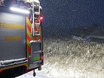 Winterchaos auf der "neuen B243" (Foto: Feuerwehr Bad Sachsa)