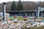 Ausblick &uuml;ber die abgerissene Trib&uuml;ne (Foto: oas)