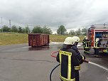 Feuerwehreinsatz auf der M&uuml;lldeponie Nentzelsrode (Foto: S. Dietzel)