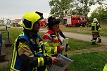 Auf dem Schachtbaugel&auml;nde fand heute eine Gro&szlig;&uuml;bung von Feuerwehr und Rettungskr&auml;ften statt (Foto: agl)