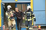 Auf dem Schachtbaugel&auml;nde fand heute eine Gro&szlig;&uuml;bung von Feuerwehr und Rettungskr&auml;ften statt (Foto: agl)