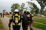 Auf dem Schachtbaugel&auml;nde fand heute eine Gro&szlig;&uuml;bung von Feuerwehr und Rettungskr&auml;ften statt (Foto: agl)