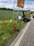 Schwerer Unfall auf der B 243 (Foto: Feuerwehr Gro&szlig;wechsungen/Silvio Dietzel)