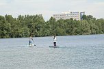 Grand Slam auf dem Wasser: beim EVN Sup Cup traf sich heute wieder die Elite der Stehpaddler auf dem Sundh&auml;user See (Foto: agl)