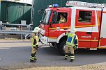Feuerwehr&uuml;bung an der Biomethananlage in Bielen (Foto: oas)