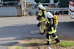 Feuerwehr&uuml;bung an der Biomethananlage in Bielen (Foto: oas)