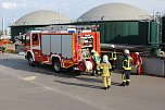 Feuerwehr&uuml;bung an der Biomethananlage in Bielen (Foto: oas)
