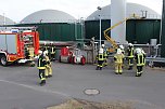 Feuerwehr&uuml;bung an der Biomethananlage in Bielen (Foto: oas)