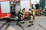 Feuerwehr&uuml;bung an der Biomethananlage in Bielen (Foto: oas)