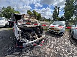 Abgebranntes Auto in Nordhausen (Foto: S. Dietzel)
