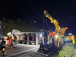 Bergungsarbeiten auf der A38 (Foto: S. Dietzel) Bergungsarbeiten auf der A38 (Foto: S. Dietzel)