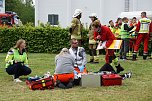 Bei einer Gro&szlig;&uuml;bung am und im S&uuml;dharz-Klinkum waren 60 Feuerwehrleute im Einsatz sowie viel Personal von den Rettungsdiensten.  (Foto: ssc)