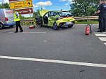 Bei dem Unfall unweit der Autobahn A38 bei Bielen wurde ein Mensch verletzt. (Foto: Silvio Dietzel) Bei dem Unfall unweit der Autobahn A38 bei Bielen wurde ein Mensch verletzt. (Foto: Silvio Dietzel)