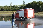 Feuerwehr im Schleudergang (Foto: P. Grabe) Feuerwehr im Schleudergang (Foto: P. Grabe)