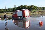 Feuerwehr im Schleudergang (Foto: P. Grabe) Feuerwehr im Schleudergang (Foto: P. Grabe)