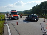 Bild: Crash auf der Autobahn