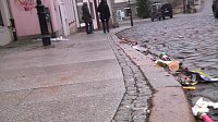 Bild: B&ouml;llerabfall auf den Stra&szlig;en