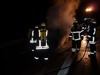 Bild: Auto brannte auf der Autobahn