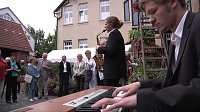 Bild: Fuchsien in der Traditionsbrennerei