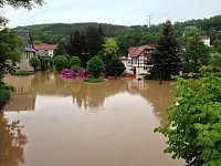 Hochwasser in Berga/Elster Bild: Hochwasser in Berga/Elster