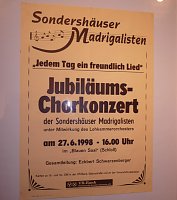 40 Jahre Sondershäuser Madrigalisten Bild: 40 Jahre Sondershäuser Madrigalisten