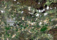 Bild: Echtfarbenbild Landsat 