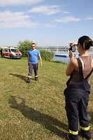 Bild: Gemeinsame &Uuml;bung am Stausee