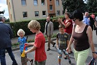 Bild: Demo &uuml;ber Bundesstra&szlig;e 4 in Greu&szlig;en gezogen