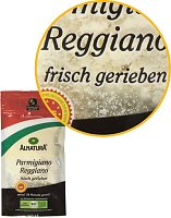Bild: Frisch gerieben: Das suggeriert mehr Frische als "gerieben". Doch jeder geriebene Parmesan ist unverz&uuml;glich zu verpacken